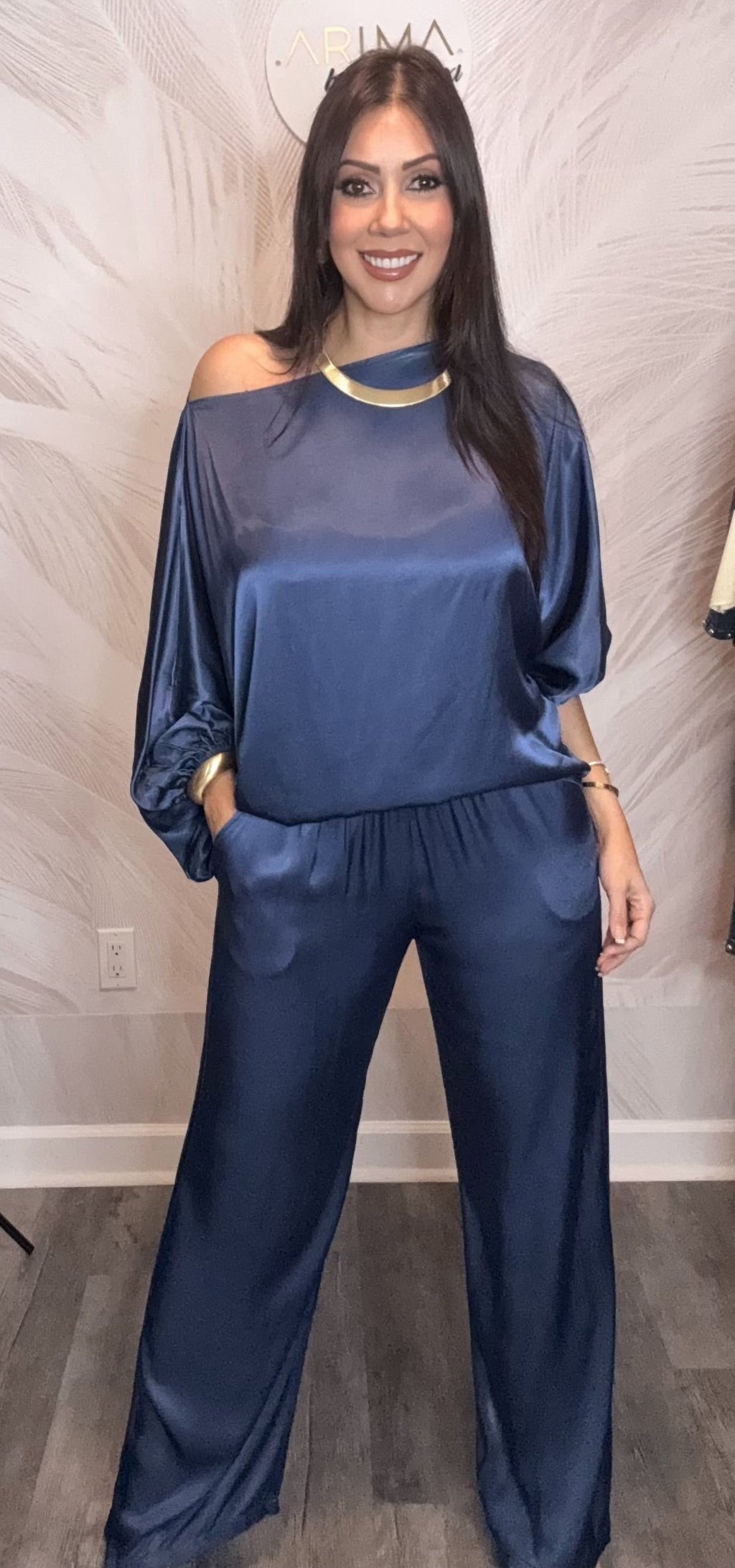 LILA SATIN SET