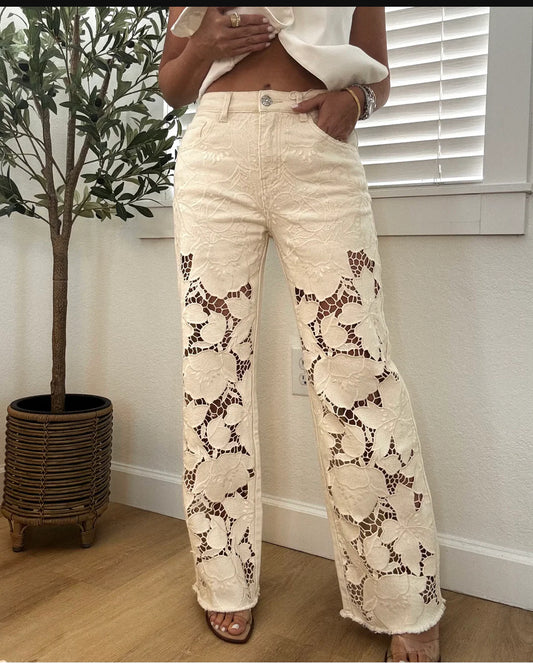 Cream pants