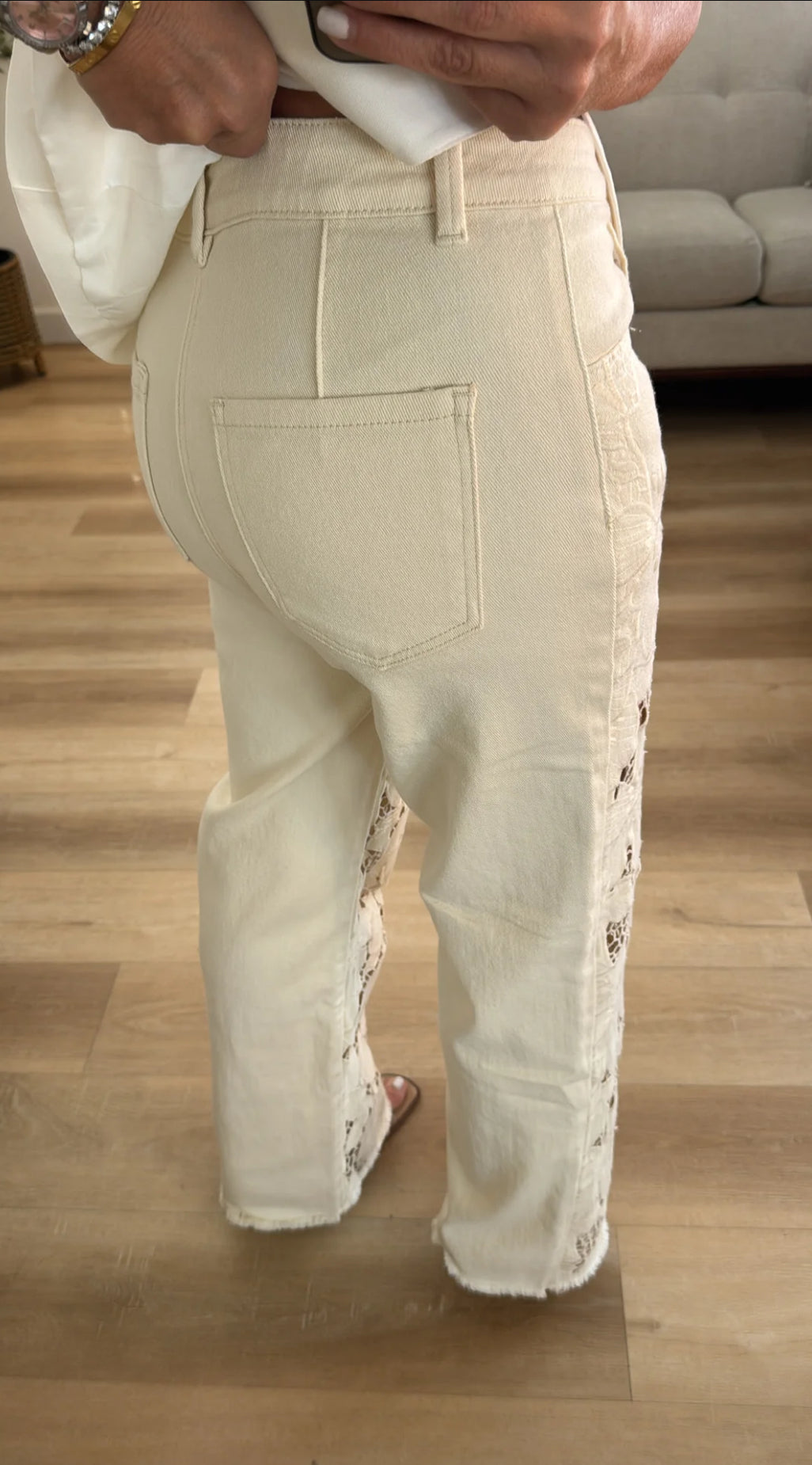 Cream pants