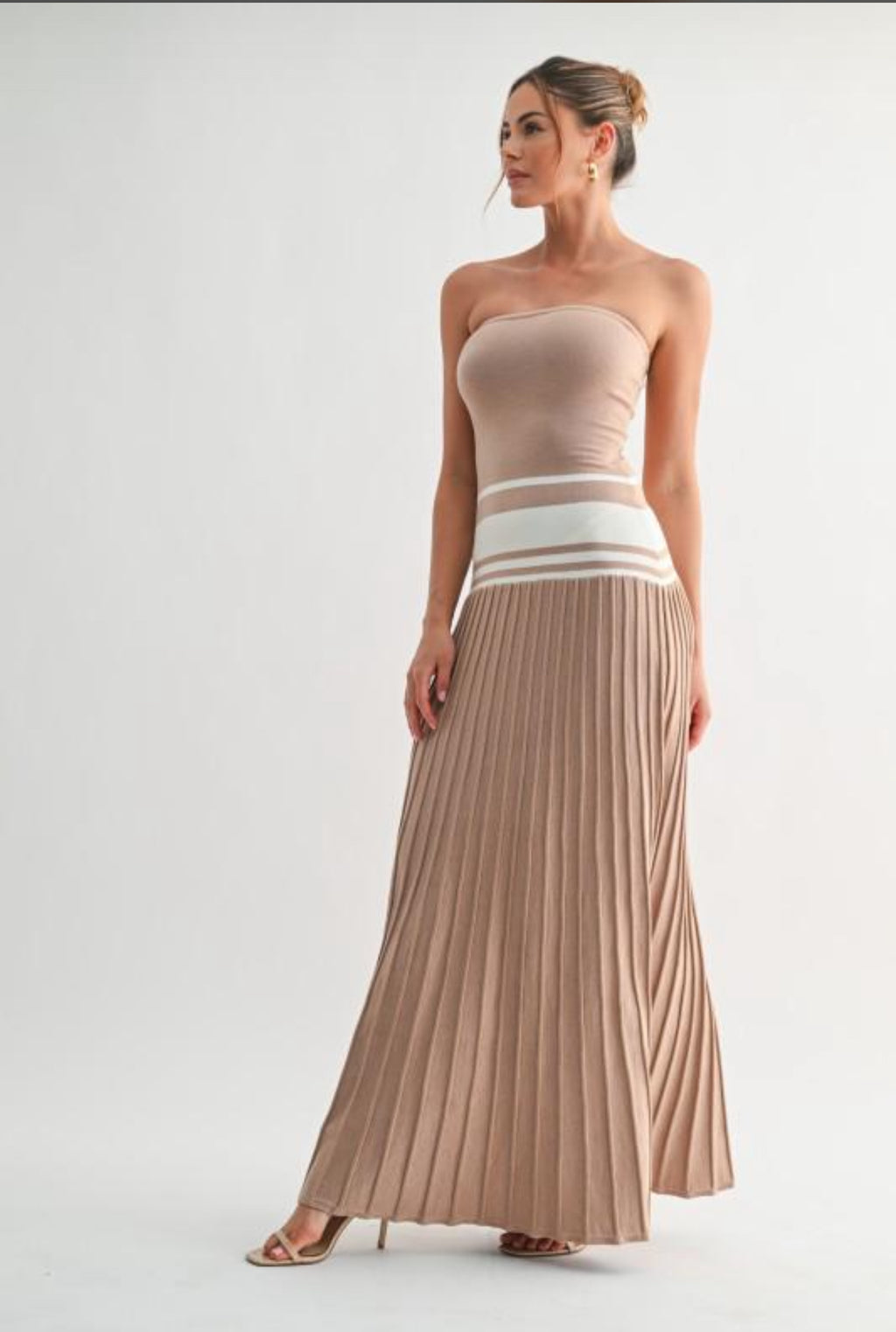 Bandeau Plisado Dress