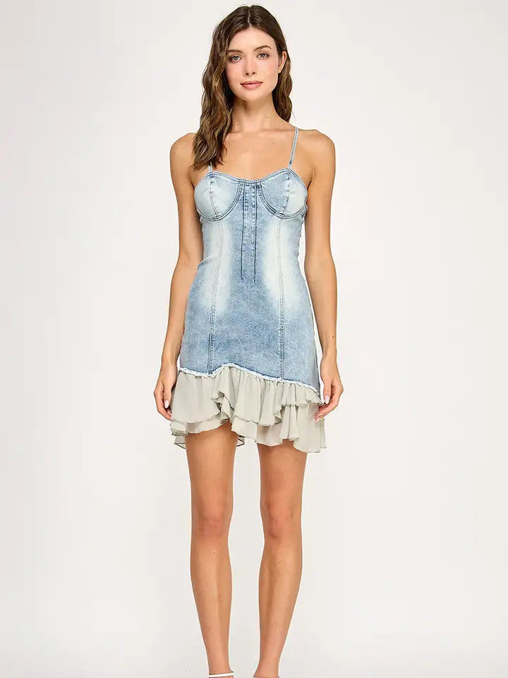 Blumarine denim minidress