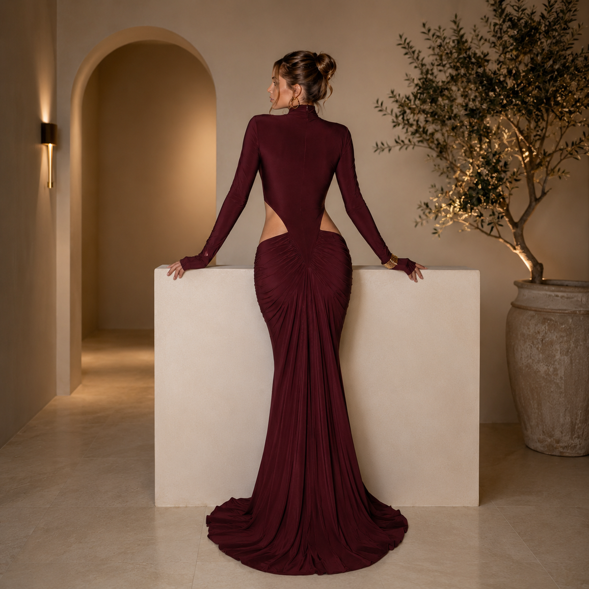 SIENNA WINE GOWN